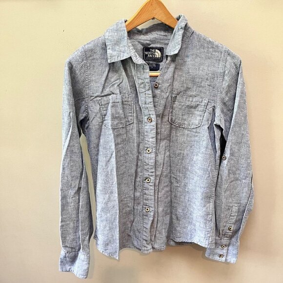 The North Face Chambray Button Down Shirt-‎ Size S - Picture 1 of 4